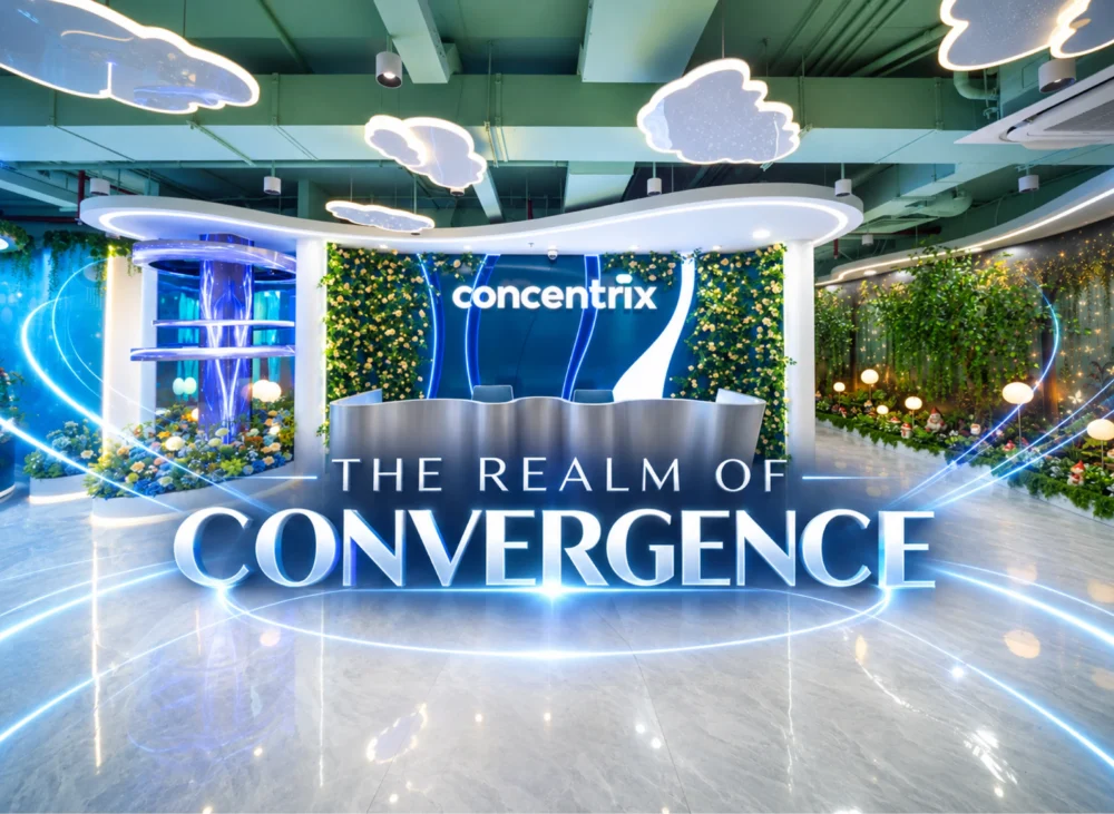 Toàn cảnh dự án văn phòng Concentrix tầng 10 với thiết kế sáng tạo, hiện đại và giàu tính nhận diện thương hiệu
