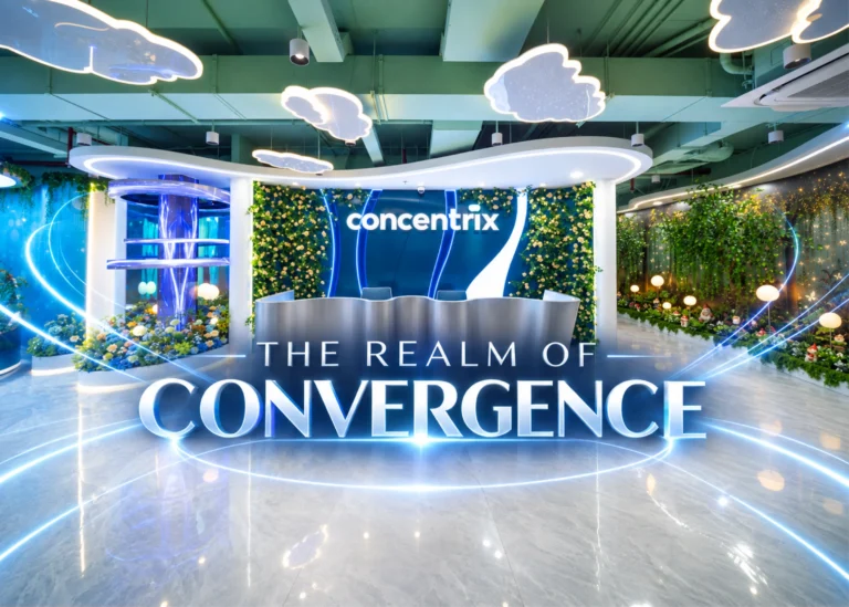 Toàn cảnh dự án văn phòng Concentrix tầng 10 với thiết kế sáng tạo, hiện đại và giàu tính nhận diện thương hiệu