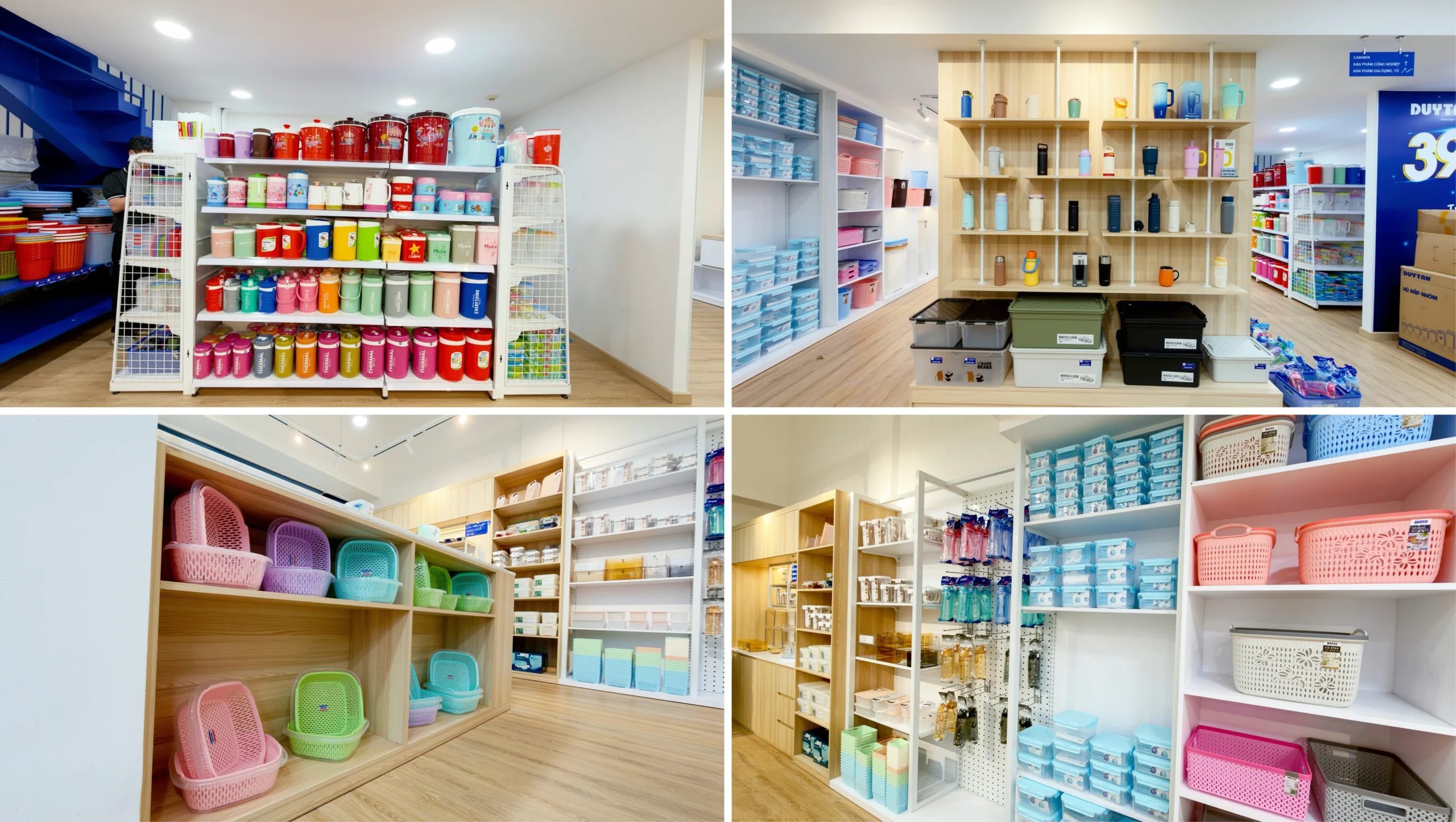 Flexible retail display environment with adjustable shelving and modular product displays
