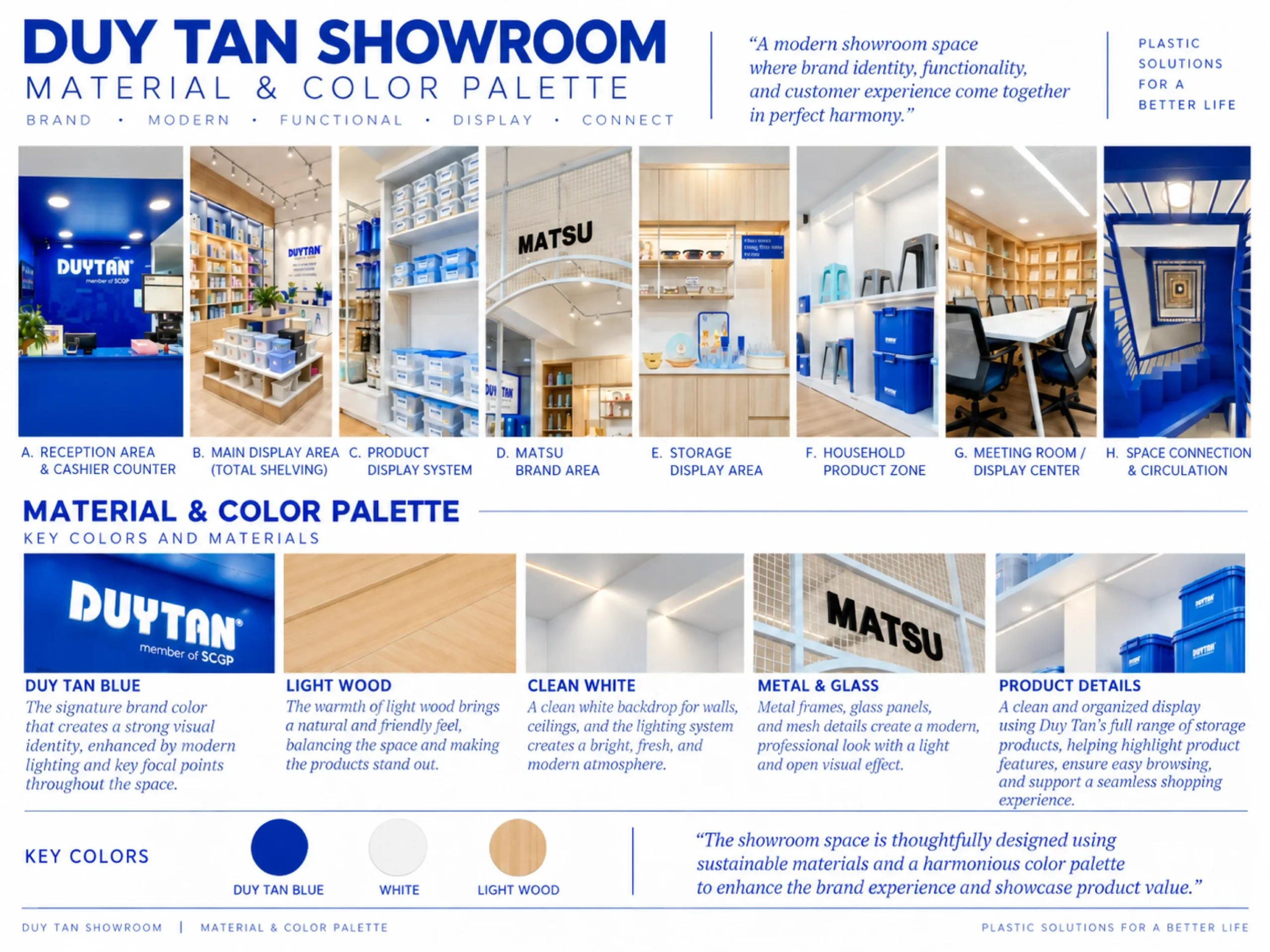 duy tan showroom material color palette vie